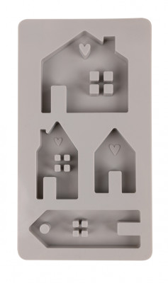 Silikon Gießform Lichthäuser 2 14,5x26x1,7cm, 4 Formen, Box 1Stück