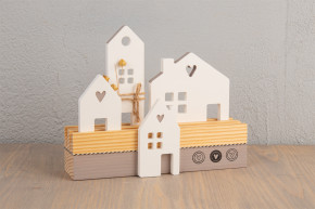 Silikon Gießform Lichthäuser 2 14,5x26x1,7cm, 4 Formen, Box 1Stück