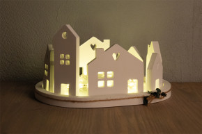 Silikon Gießform Lichthäuser 2 14,5x26x1,7cm, 4 Formen, Box 1Stück