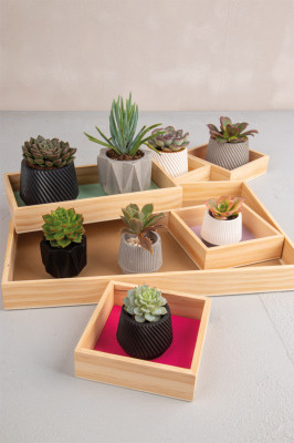 Silikon Gießformen Set Mini Töpfchen, 3tlg., 5cm Ø, 5cm hoch