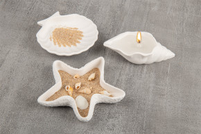 Silikon Gießformen Set Seestern+Muscheln, Dekoschalen, 3tlg.