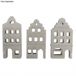 Silikon Gießform Nordic Häuser 14,5x26x1,7cm, 3 Formen, Box 1Stück