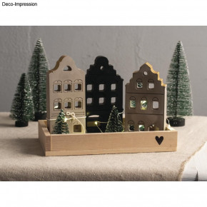 Silikon Gießform Nordic Häuser 14,5x26x1,7cm, 3 Formen, Box 1Stück