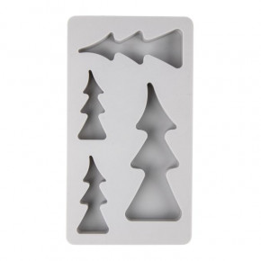 Silikon Gießform Tannenbäume 14,5x26x2cm, 4 Formen, Box 1Stück