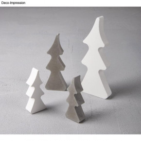 Silikon Gießform Tannenbäume 14,5x26x2cm, 4 Formen, Box 1Stück