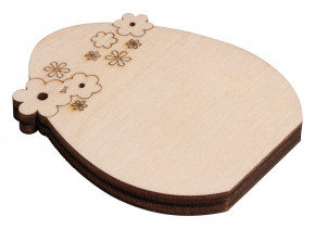 Holz Deko Ostereier, FSC Mix Credit 4,5-7,5cm, Stärke 6mm, SB-Btl. 5Stück, natur