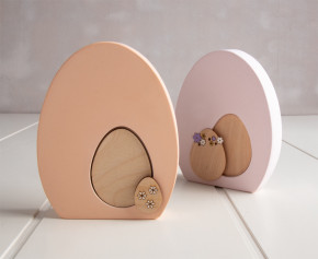 Furnierholz Ostereier 2-8cm, Stärke 1mm, SB-Btl. 18Stück, natur