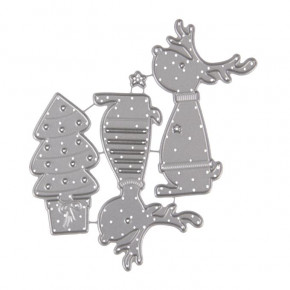 Stanzschablone Rentierfreunde 0,5-3,8 cm x 0,5-6,5 cm, SB-Btl. 4Stück