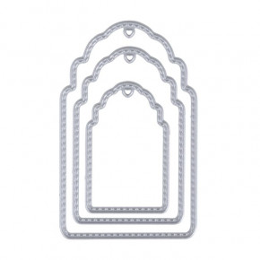 Stanzschablonen Anhänger Steppnaht 3,2-5,3cm x 5,1-8,5cm, 3-tlg., SB-Btl.