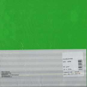 Duo-Color-Faltblätter, Farbiges Faltblätterpapier m.unterschiedlichen Vorder-u. Rückseiten 2-farbig, Grün, 80g/m², 20x20cm, 60Blatt