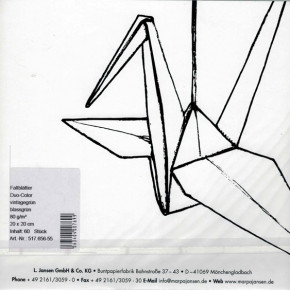 Duo-Color-Faltblätter, Farbiges Faltblätterpapier m.unterschiedlichen Vorder-u. Rückseiten 2-farbig, vint.grün/Blassgrün, 80g/m², 20x20cm, 60Blatt