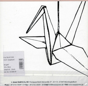 Duo-Color-Faltblätter, Farbiges Faltblätterpapier m.unterschiedlichen Vorder-u. Rückseiten 2-farbig, Beige/Pud., 80g/m², 20x20cm, 60Blatt