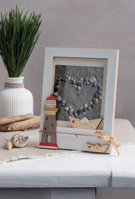 Holz Boote,Leuchtturm&Co, FSC Mix Credit 1,5-9cm, SB-Btl. 14Stück, natur