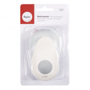 Motivstanzer:Rund mit Zierrand, 3,16cm ø (1 1/4''), SB-Blister 1Stück