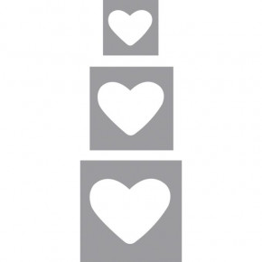 Motivstanzer Set: Herzen 1,6cm+2,54cm+3,81cm, SB-Blister 3Stück