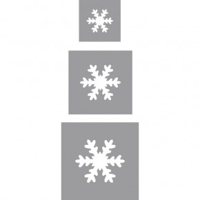 Motivstanzer Set: Schneeflocken 1,6cm+2,54cm+3,81cm, SB-Blister 3Stück