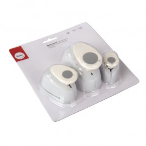 Motivstanzer Set Kreise 1,6cm+2,54cm+3,81cm ø, SB-Blister 3Stück