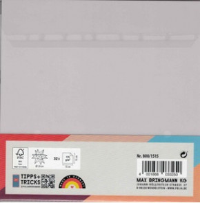 Bascetta Stern 15x15cm, 115g/m², weiß Transparent, 32 Blatt