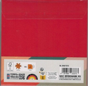 Bascetta Stern 15x15cm, 115g/m², orange Transparent, 32 Blatt