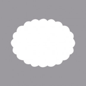 Motivstanzer: Oval mit Zierrand Breite: 6,35 cm, (2 1/2'')