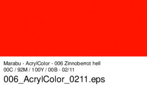 Acryl Color 500 ml Mixed Media-Zinnoberrot