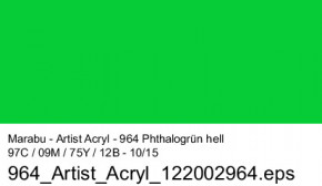Artist Acryl 22 ml Marabu-Phthalogrün hell