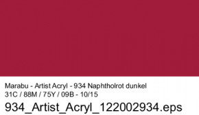 Artist Acryl 75 ml Marabu-Naphtholrot dunkel