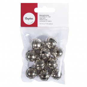 Deko-Metallglöckchen Silber kugelförmig 19 mm