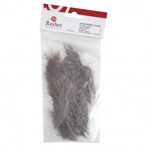 Flauschfeder, grau, 10-15 cm, SB-Btl. 15 Stück