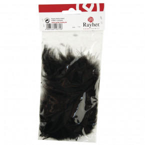 Flauschfeder, schwarz, 10-15 cm, SB-Btl. 15 Stück