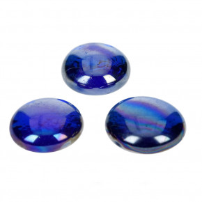 Glas-Nuggets, irisierend, blau, 18-20mm, 100g