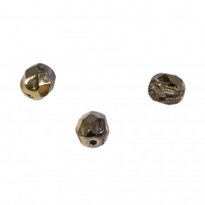 Glas Schliffperle, 6mm ø, 616-gold