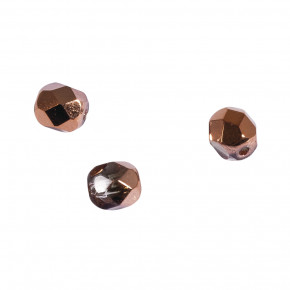 Glas Schliffperle, 6mm ø, 638-kupfer