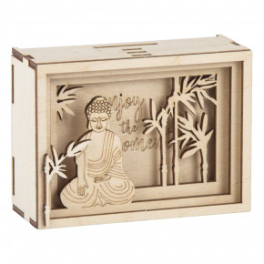 Holz 3D Geschenkbox Enjoy, 11,5x8,5x5cm, 11tlg. Bausatz, Box 1Set, natur