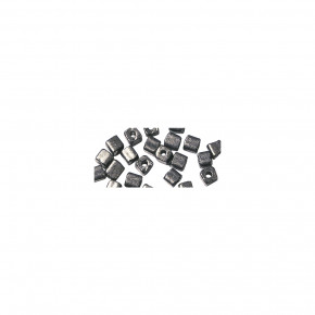 Metallic-Rocailles, matt, 4mm Dose 17g-anthrazit