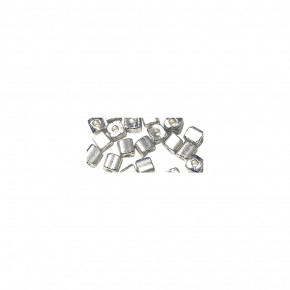 Metallic-Rocailles, matt, 4mm Dose 17g-brillant-silber