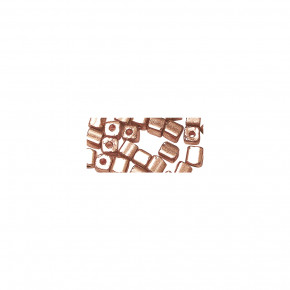 Metallic-Rocailles, matt, 4mm Dose 17g-zartrosa