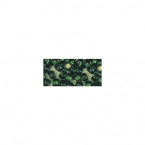 Rocailles, 2,6mm, mit Silbereinzug, Dose 16g-grün
