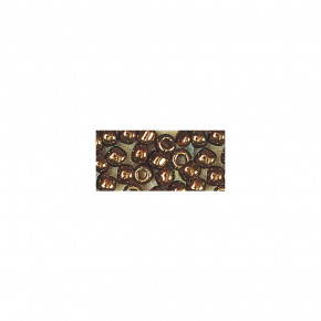 Rocailles, 2,6mm, mit Silbereinzug, Dose 16g-kupfer