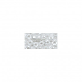 Rocailles, 2,6mm, opak gelüstert Dose 17g-weiß