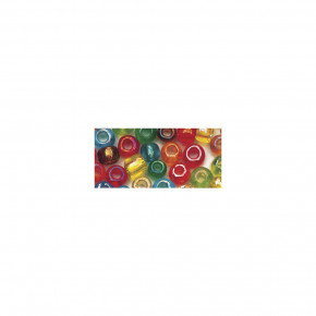 Rocailles, 2,6mm, transp.gelüstert Dose 17g-bunt