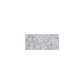 Rocailles, 2,6mm, transp.gelüstert Dose 17g-silber