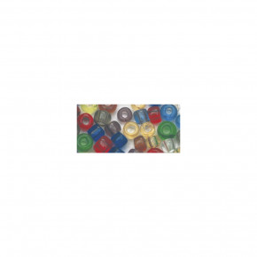 Rocailles, 2,6mm, transparent Dose 17g-bunt