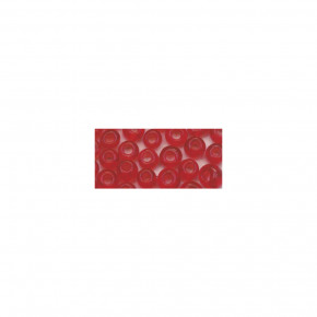 Rocailles, 2,6mm, transparent Dose 17g-rot