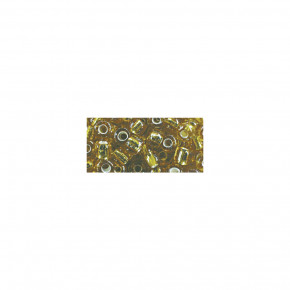 Rocailles, 4 mm, mit Silbereinzug Dose 17 g-gold