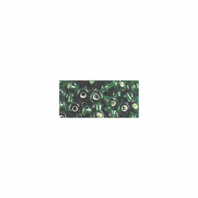 Rocailles, 4 mm, mit Silbereinzug Dose 17 g-grün