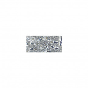Rocailles, 4 mm, mit Silbereinzug Dose 17 g-silber