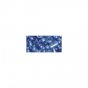 Rocailles m.Silbereinzug+Rainbow, 4 mm, Dose 17g-azurblau