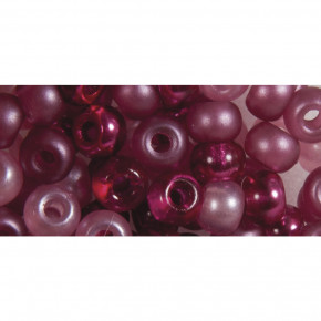 Rocailles-Mix mit Großloch, 5,5mm, Loch ø2mm, Dose 80Stück-pink