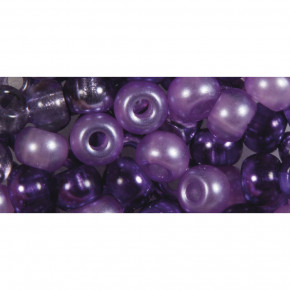 Rocailles-Mix mit Großloch, 5,5mm, Loch ø2mm, Dose 80Stück-violett